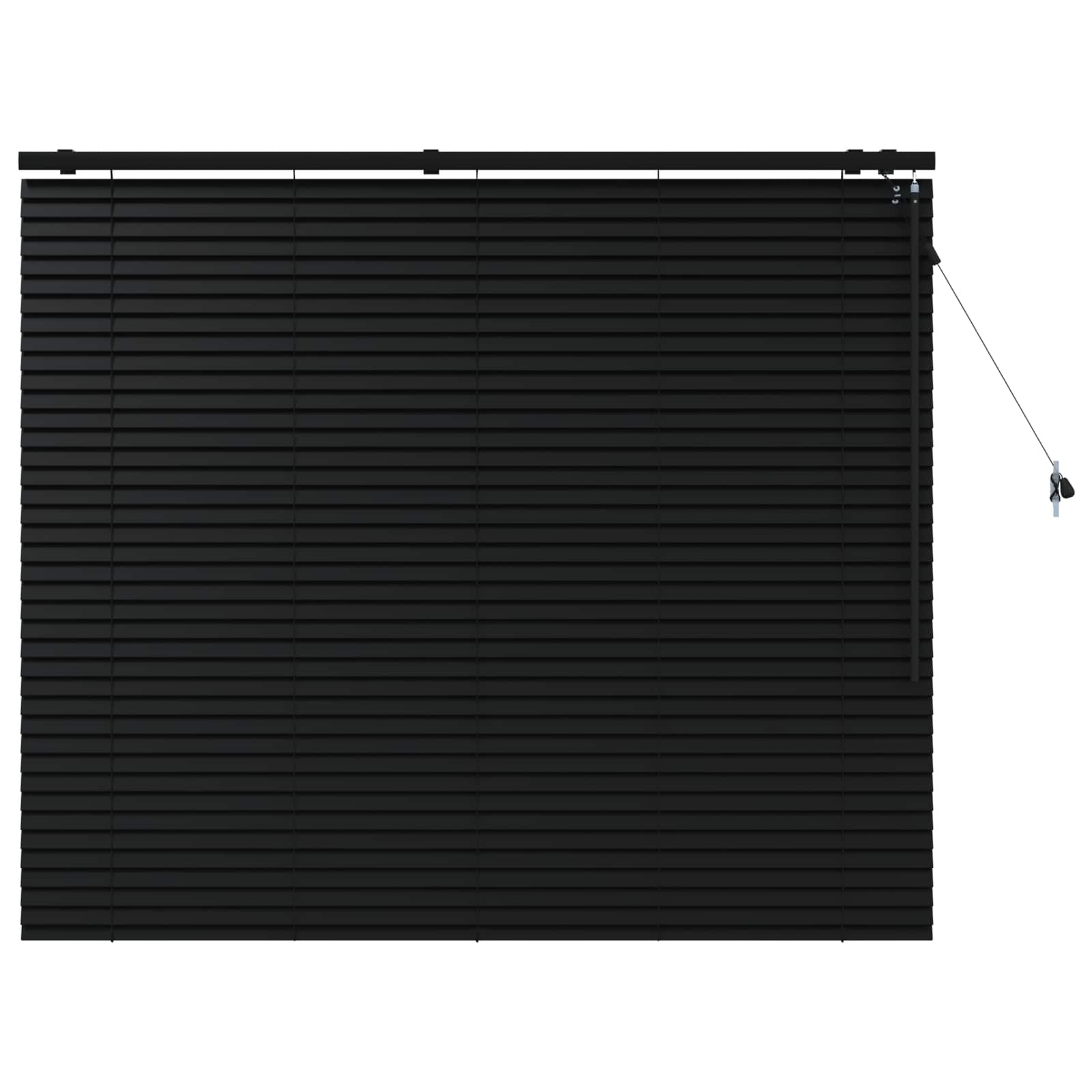 Jaloezie Zwart 140 x 130 cm 35 mm Massief Paulowniahout