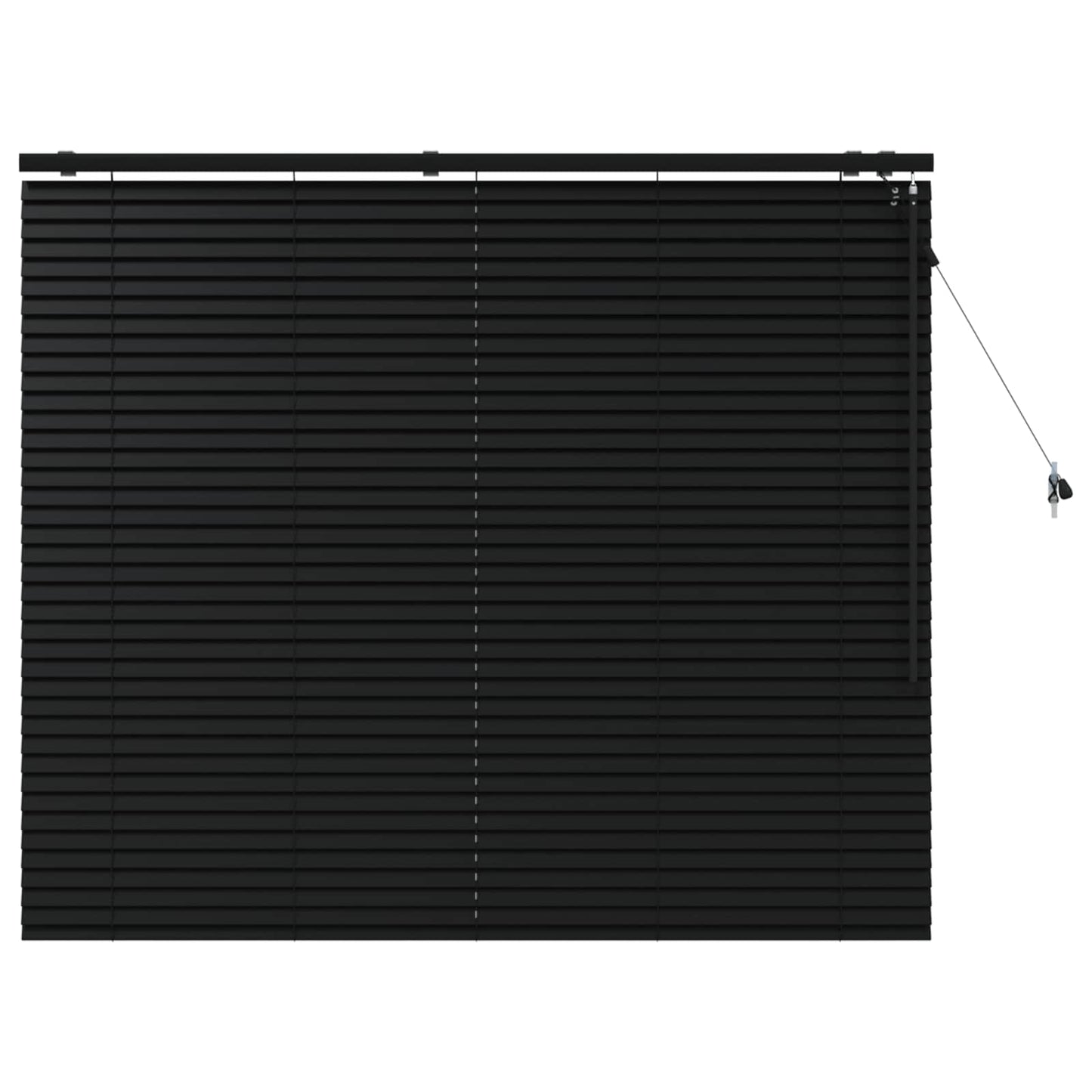 Jaloezie Zwart 150 x 130 cm 35 mm Massief Paulowniahout