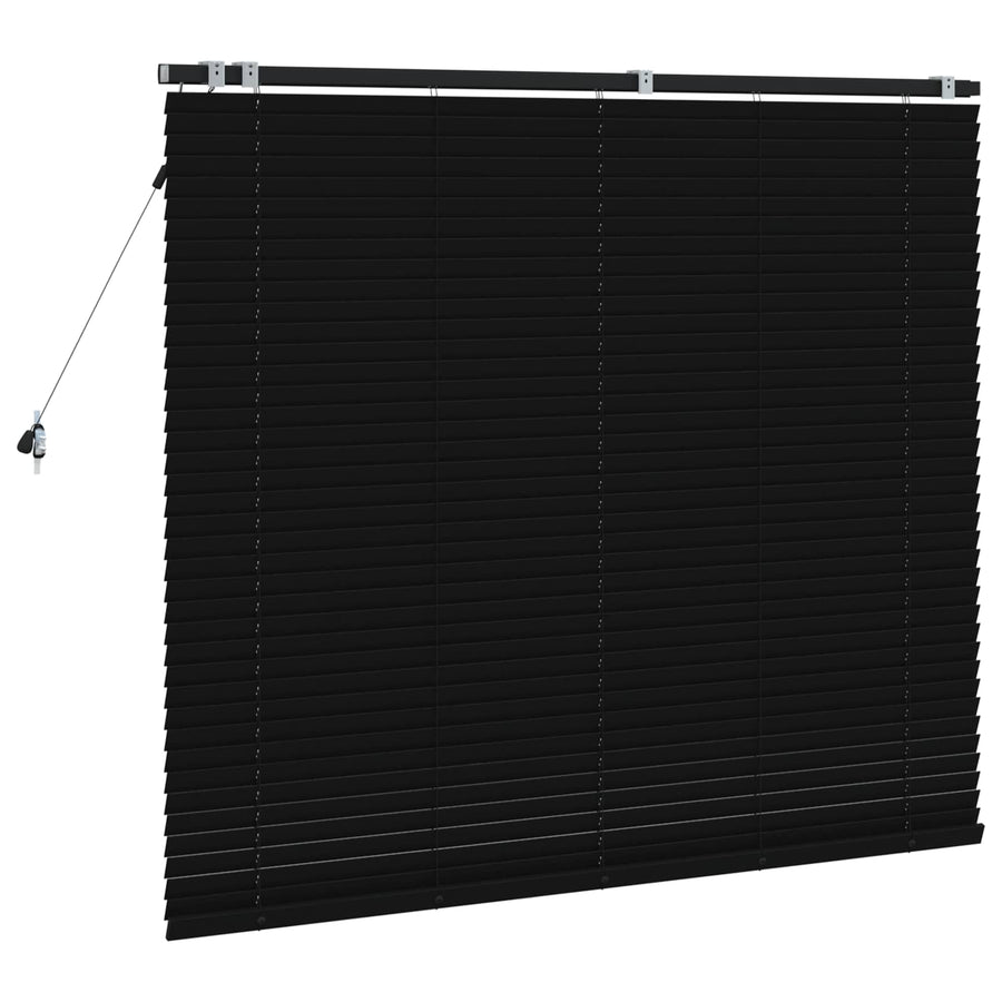 Jaloezie Zwart 155 x 130 cm 35 mm Massief Paulowniahout