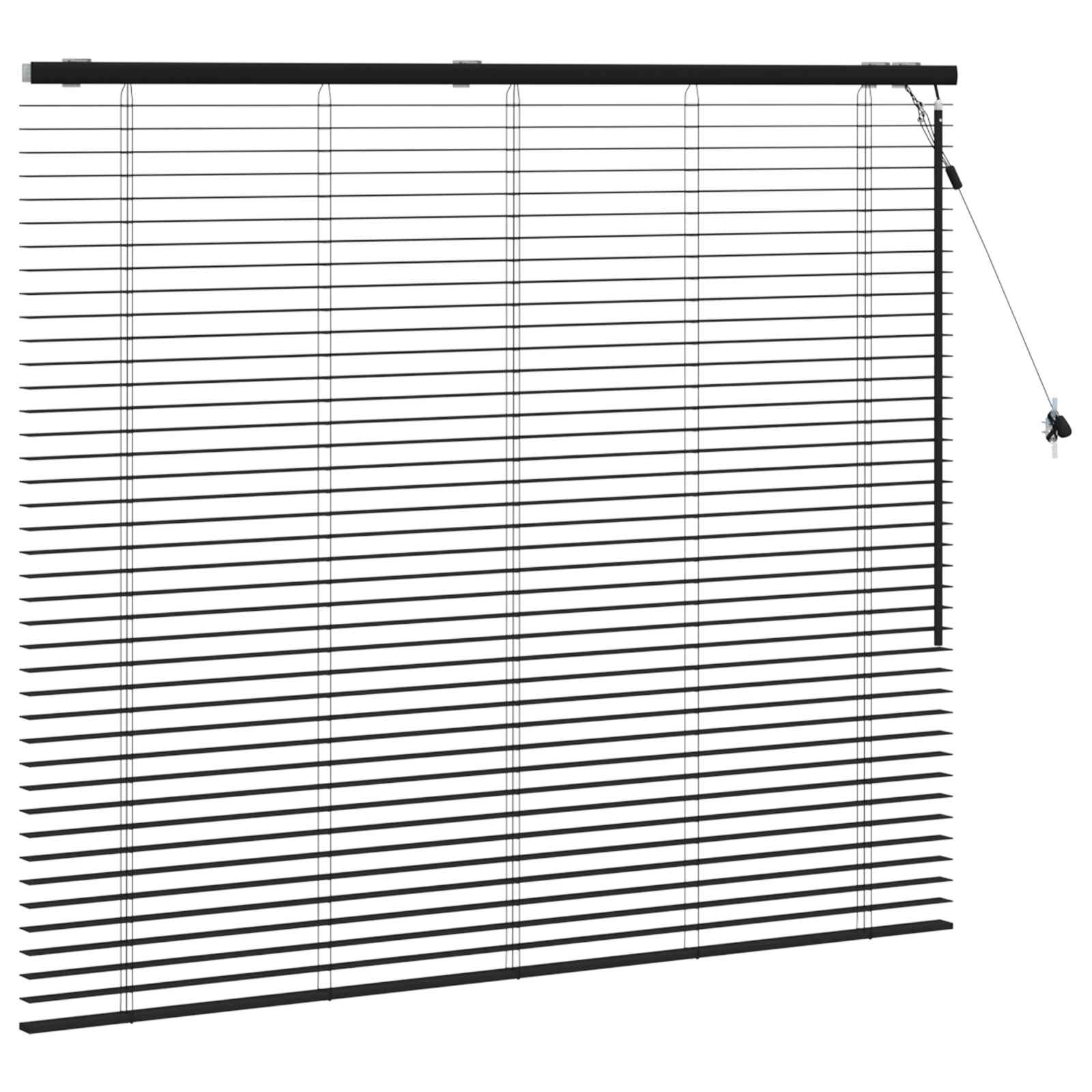 Jaloezie Zwart 160 x 130 cm 35 mm Massief Paulowniahout