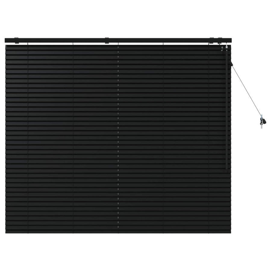 Jaloezie Zwart 160 x 130 cm 35 mm Massief Paulowniahout