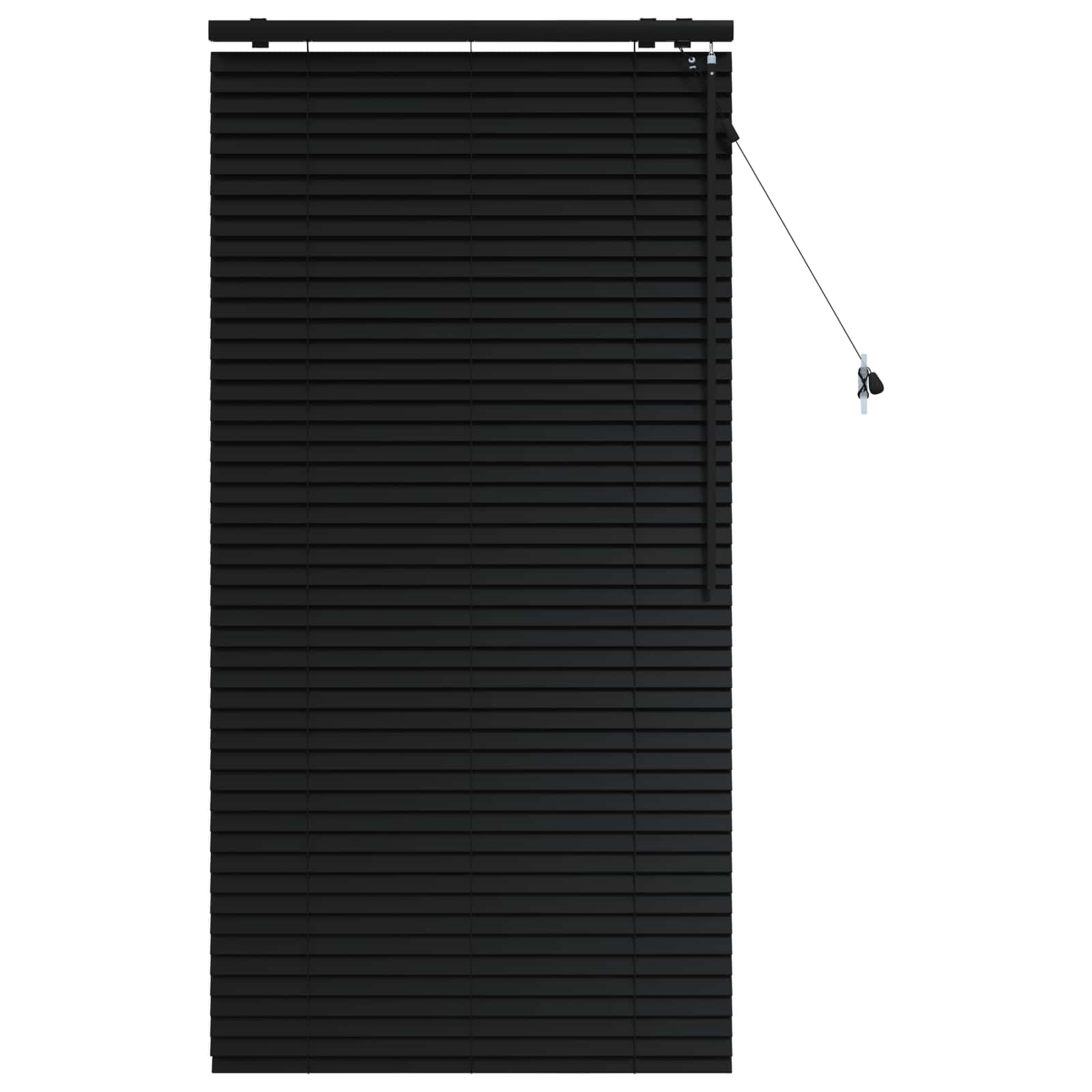 Jaloezie Zwart 80 x 160 cm 35 mm Massief Paulowniahout