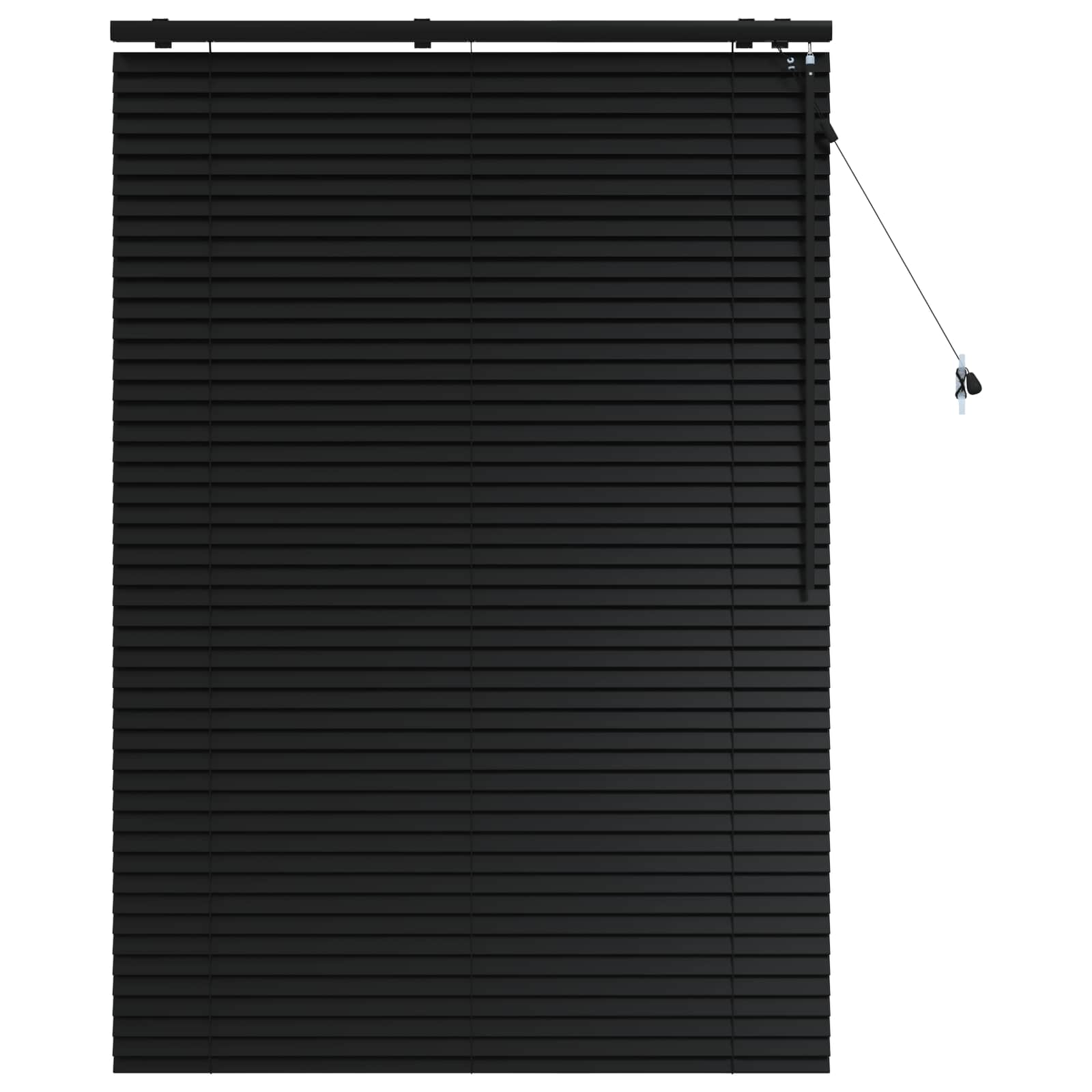 Jaloezie Zwart 105 x 160 cm 35 mm Massief Paulowniahout