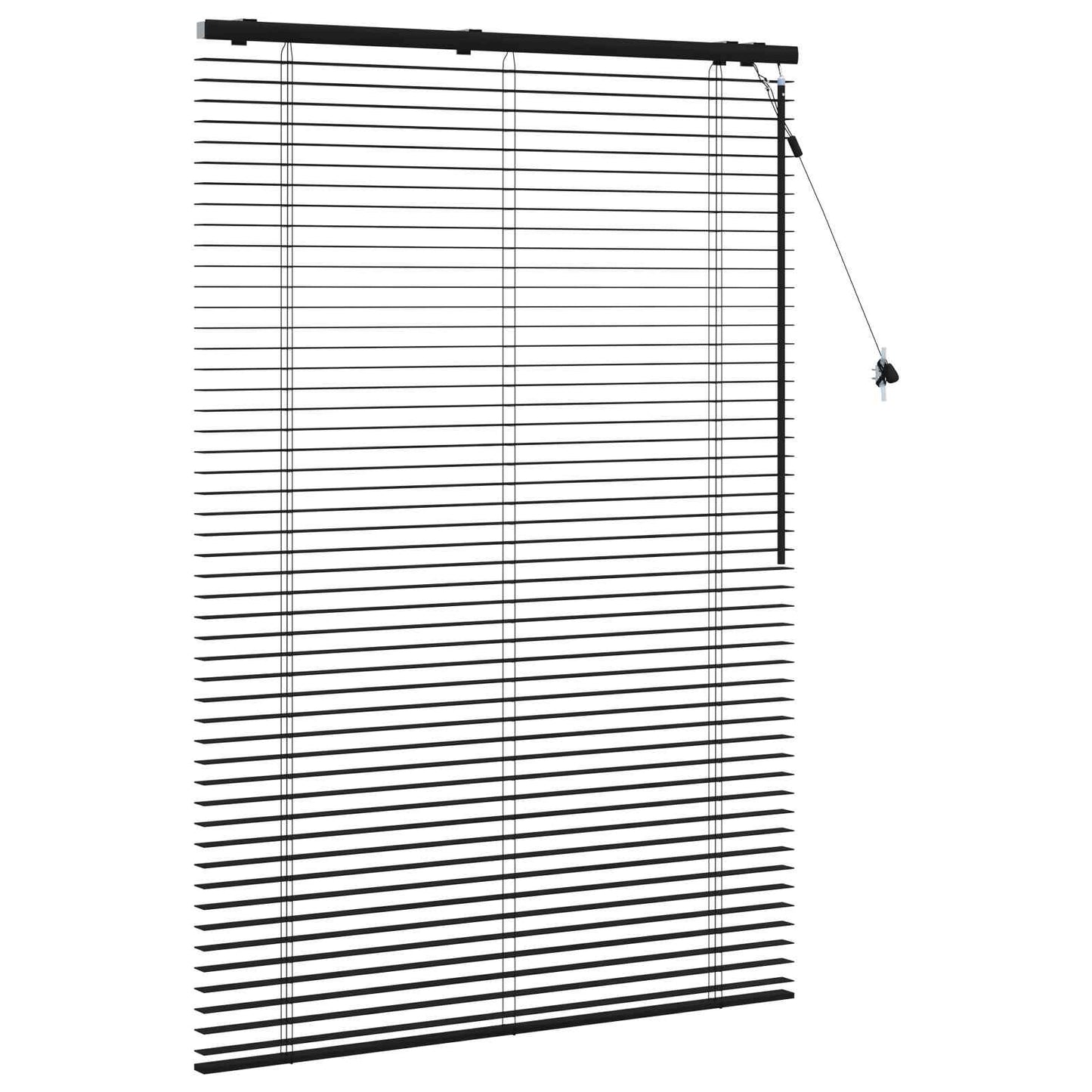 Jaloezie Zwart 115 x 160 cm 35 mm Massief Paulowniahout