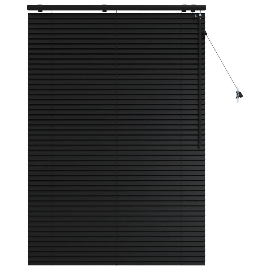 Jaloezie Zwart 115 x 160 cm 35 mm Massief Paulowniahout