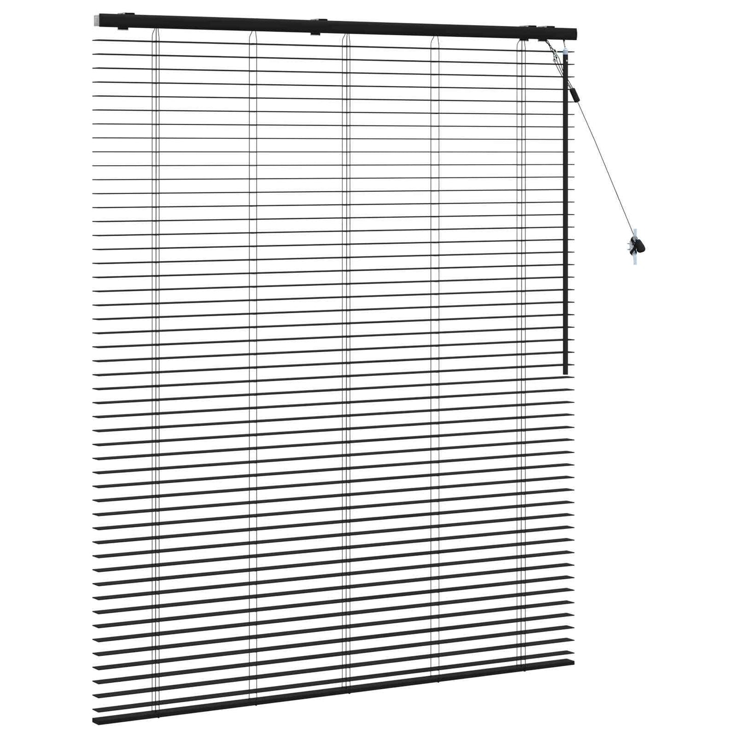 Jaloezie Zwart 125 x 160 cm 35 mm Massief Paulowniahout