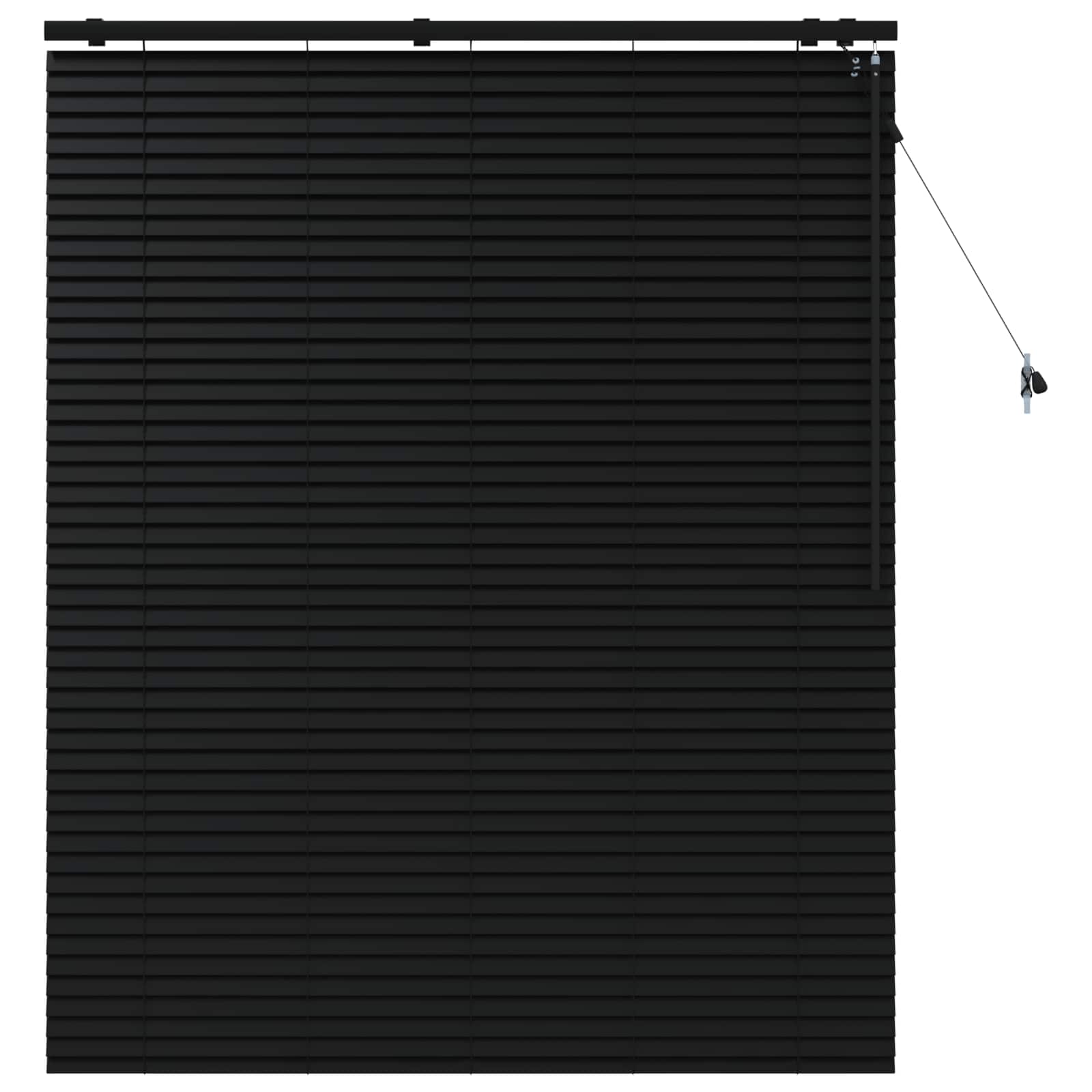 Jaloezie Zwart 125 x 160 cm 35 mm Massief Paulowniahout