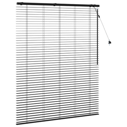 Jaloezie Zwart 130 x 160 cm 35 mm Massief Paulowniahout