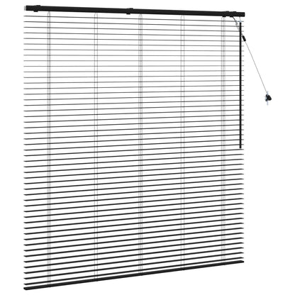 Jaloezie Zwart 145 x 160 cm 35 mm Massief Paulowniahout
