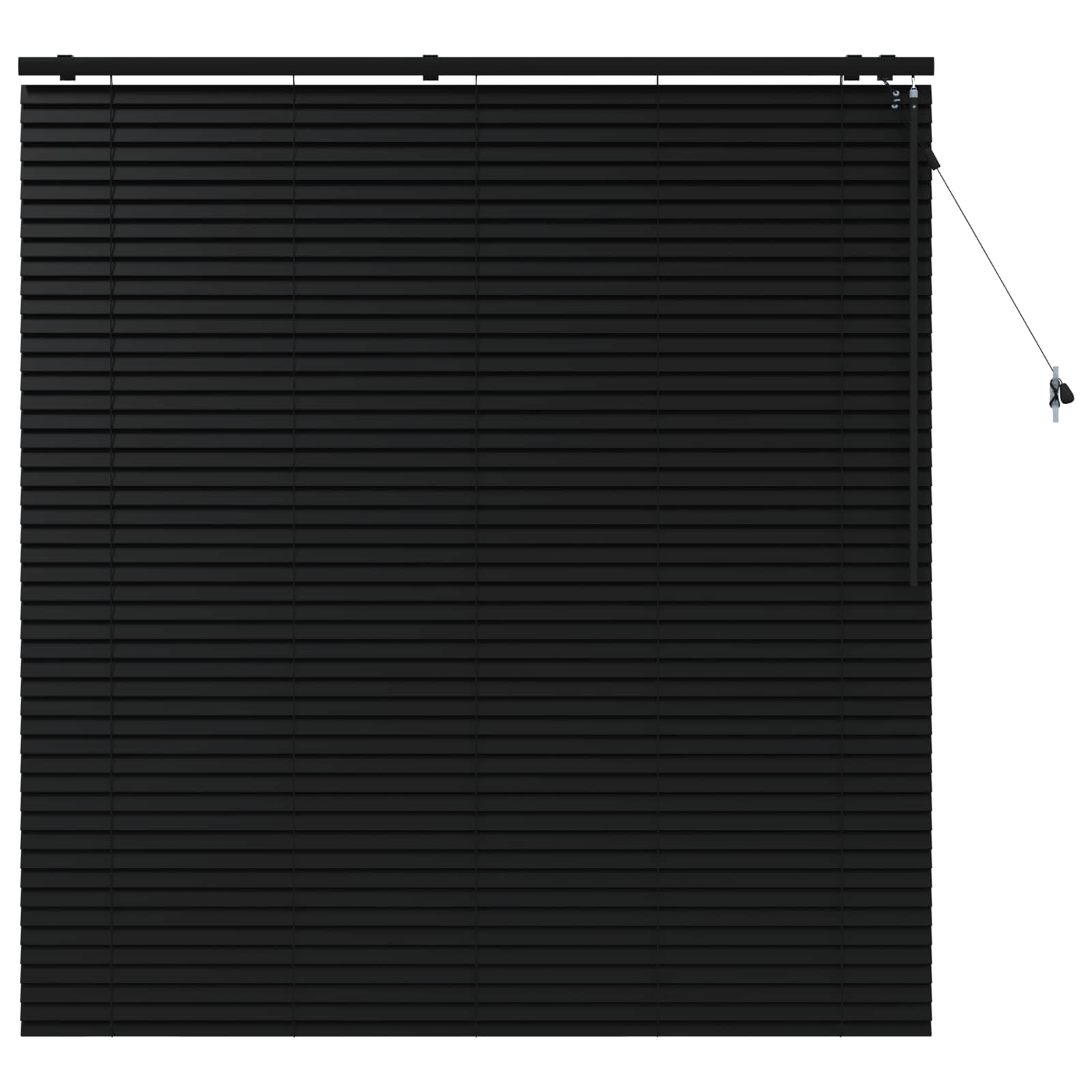 Jaloezie Zwart 145 x 160 cm 35 mm Massief Paulowniahout
