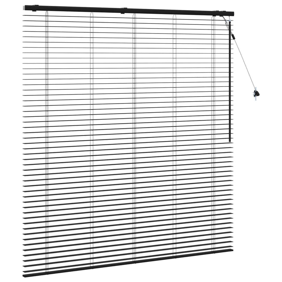 Jaloezie Zwart 150 x 160 cm 35 mm Massief Paulowniahout