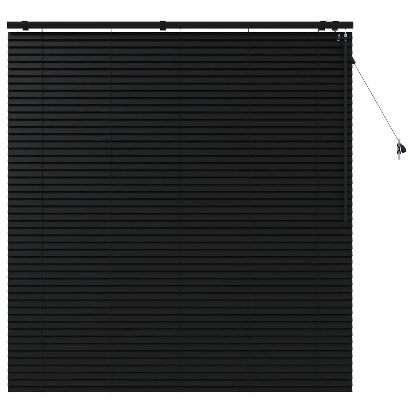 Jaloezie Zwart 150 x 160 cm 35 mm Massief Paulowniahout