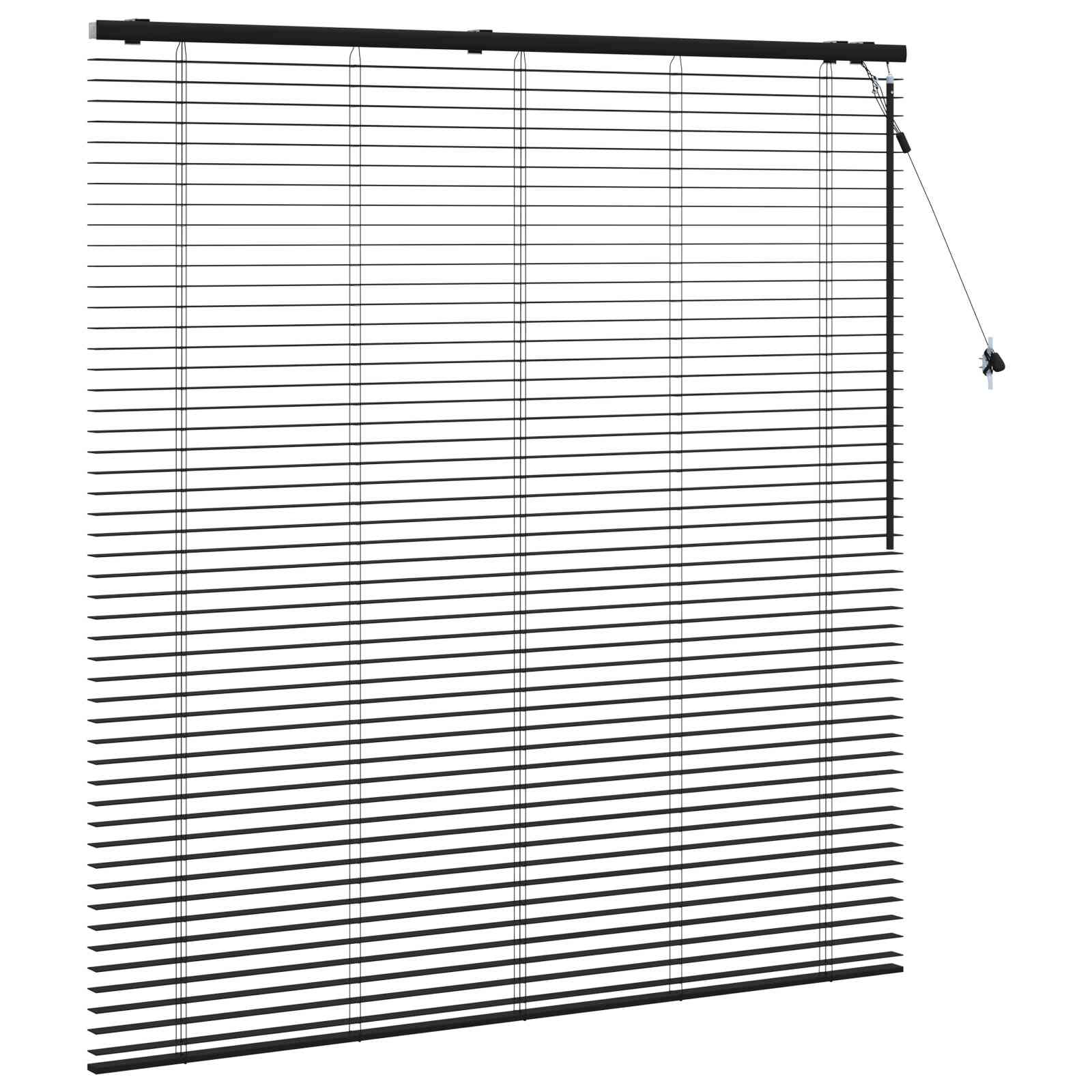 Jaloezie Zwart 160 x 160 cm 35 mm Massief Paulowniahout