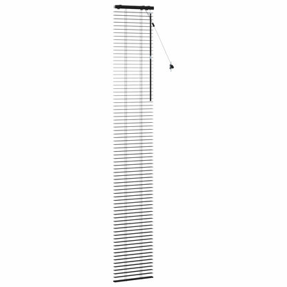 Jaloezie Zwart 50 x 250 cm 35 mm Massief Paulowniahout