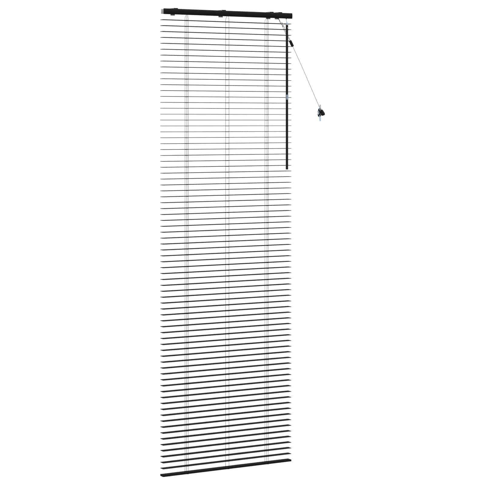 Jaloezie Zwart 70 x 250 cm 35 mm Massief Paulowniahout