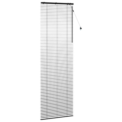 Jaloezie Zwart 80 x 250 cm 35 mm Massief Paulowniahout