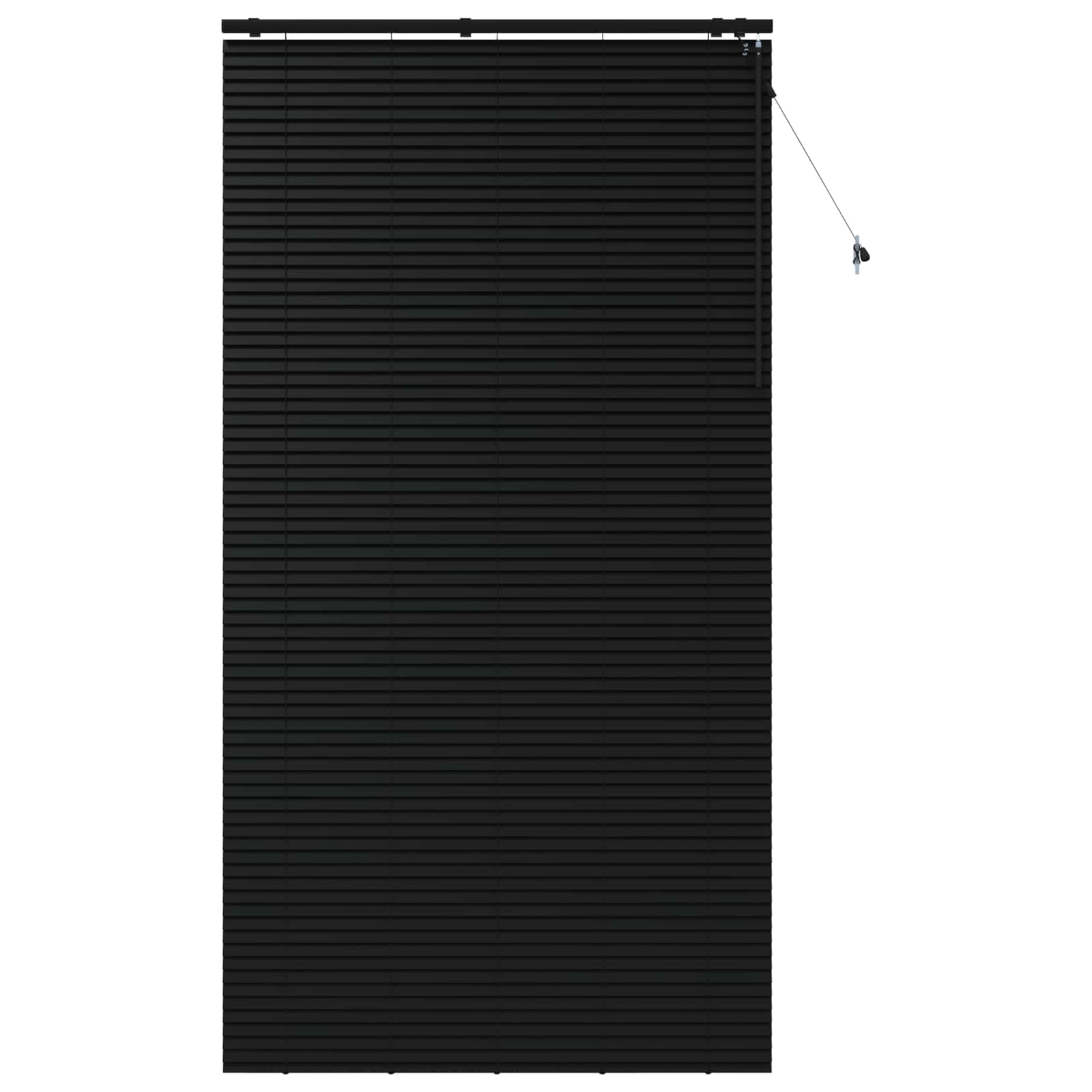 Jaloezie Zwart 125 x 250 cm 35 mm Massief Paulowniahout