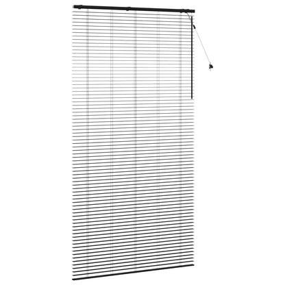 Jaloezie Zwart 140 x 250 cm 35 mm Massief Paulowniahout