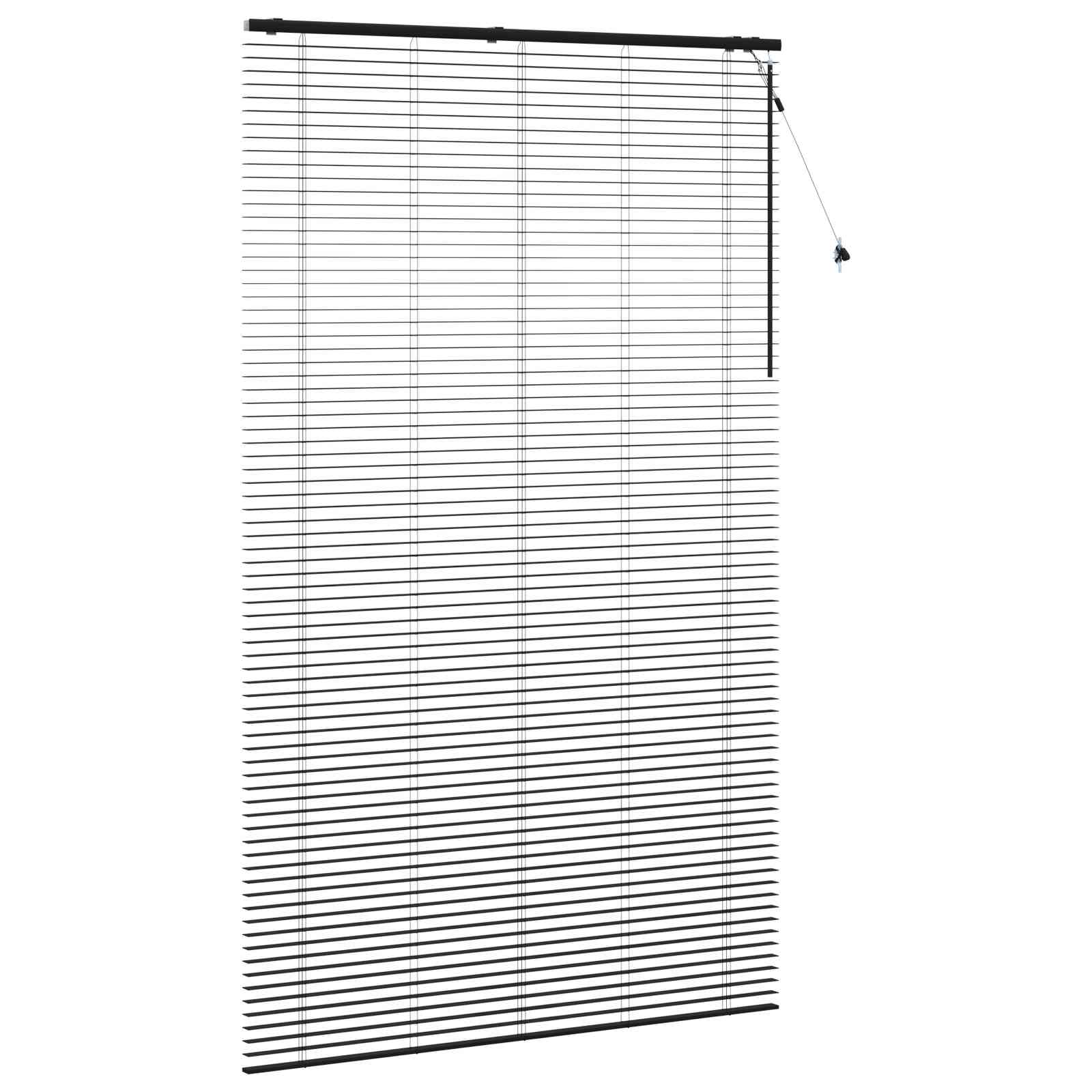 Jaloezie Zwart 155 x 250 cm 35 mm Massief Paulowniahout