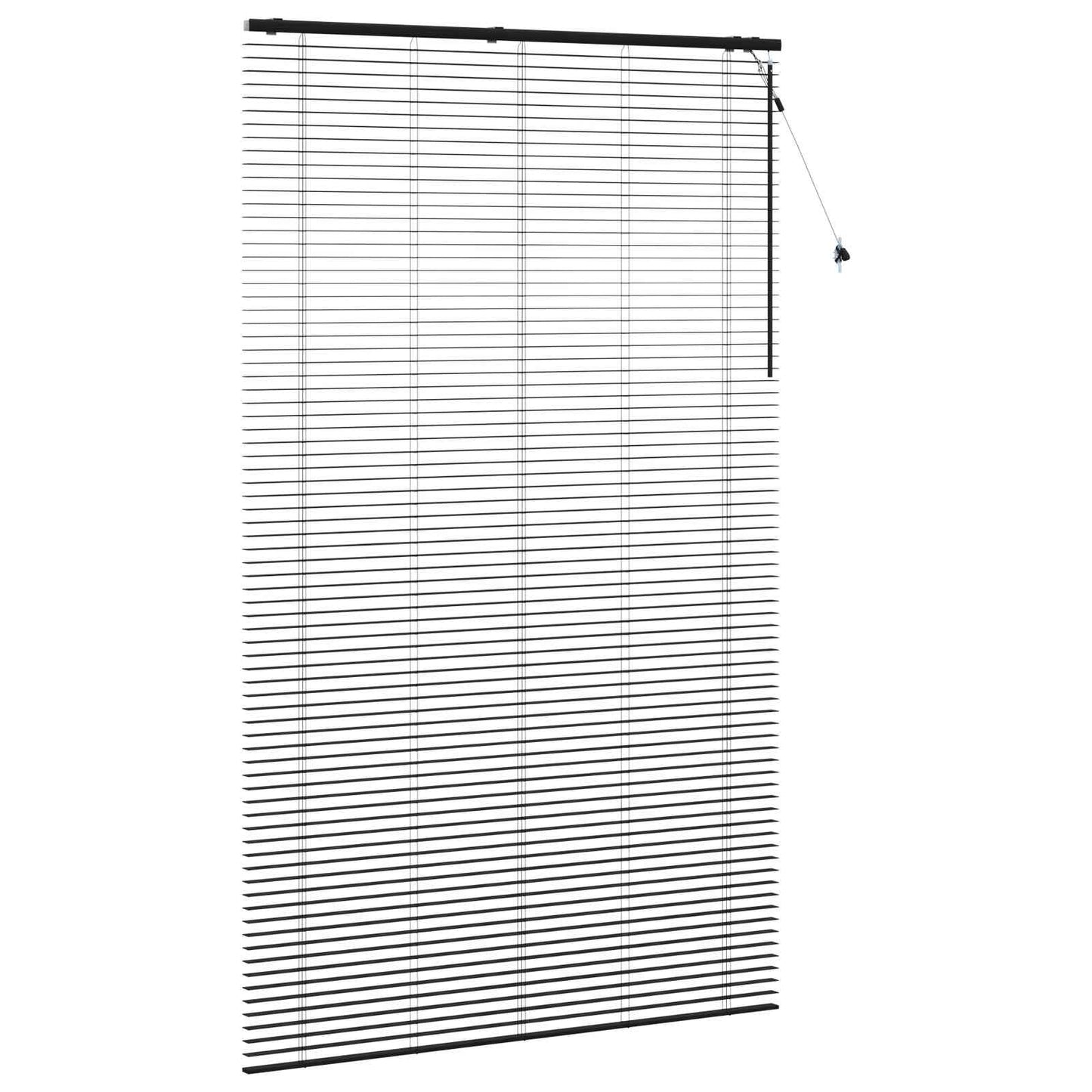 Jaloezie Zwart 160 x 250 cm 35 mm Massief Paulowniahout