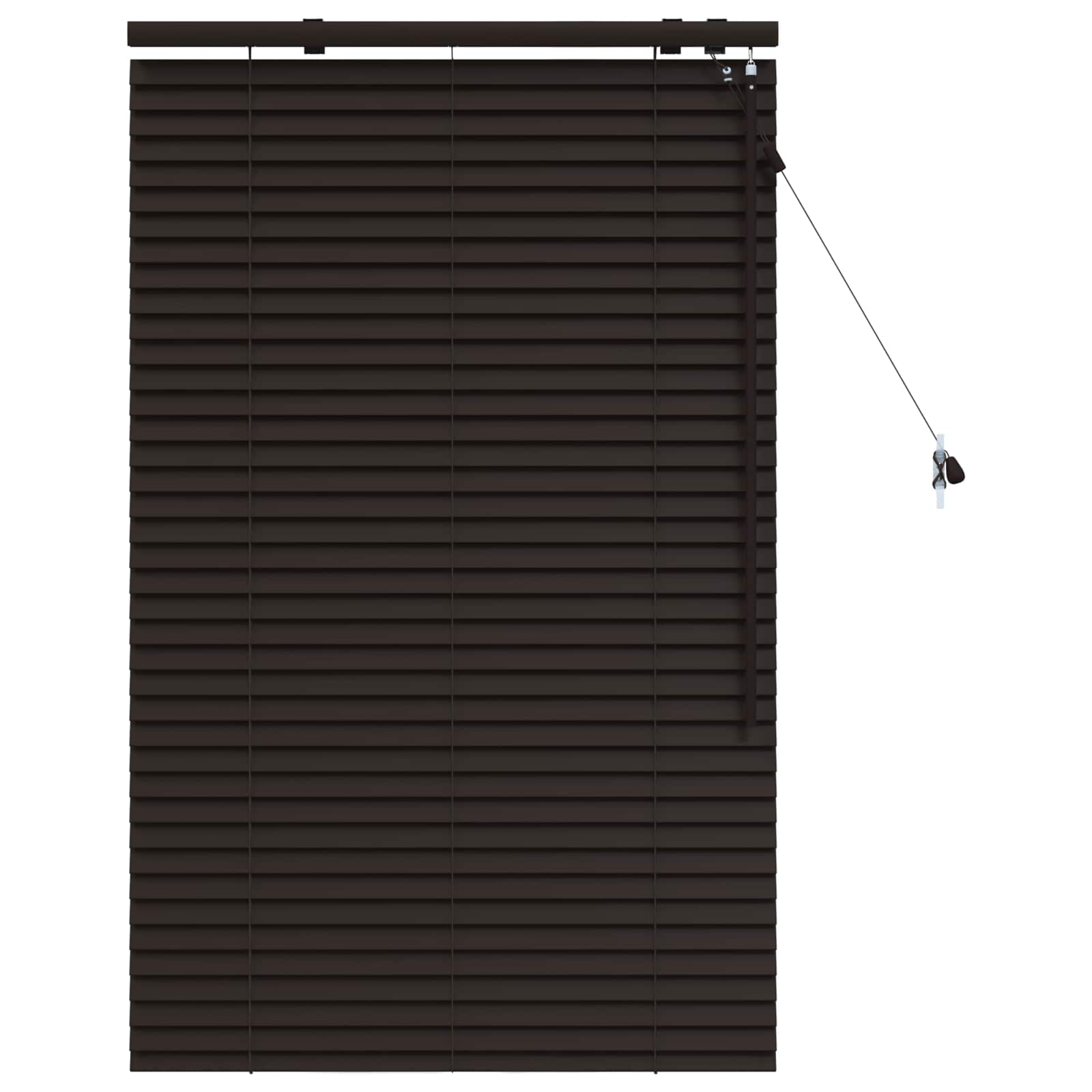 Jaloezie Donkerbruin 80 x 130 cm 35 mm Massief Paulowniahout