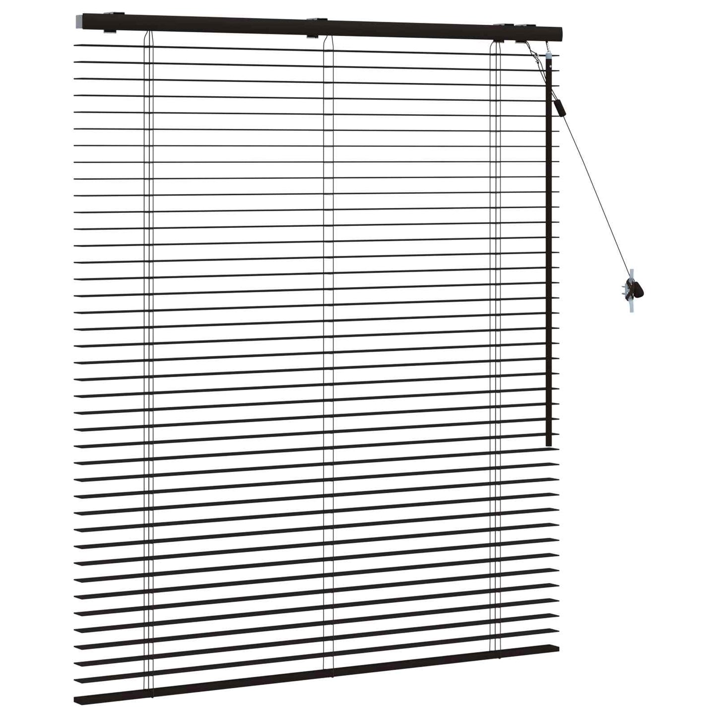Jaloezie Donkerbruin 110 x 130 cm 35 mm Massief Paulowniahout