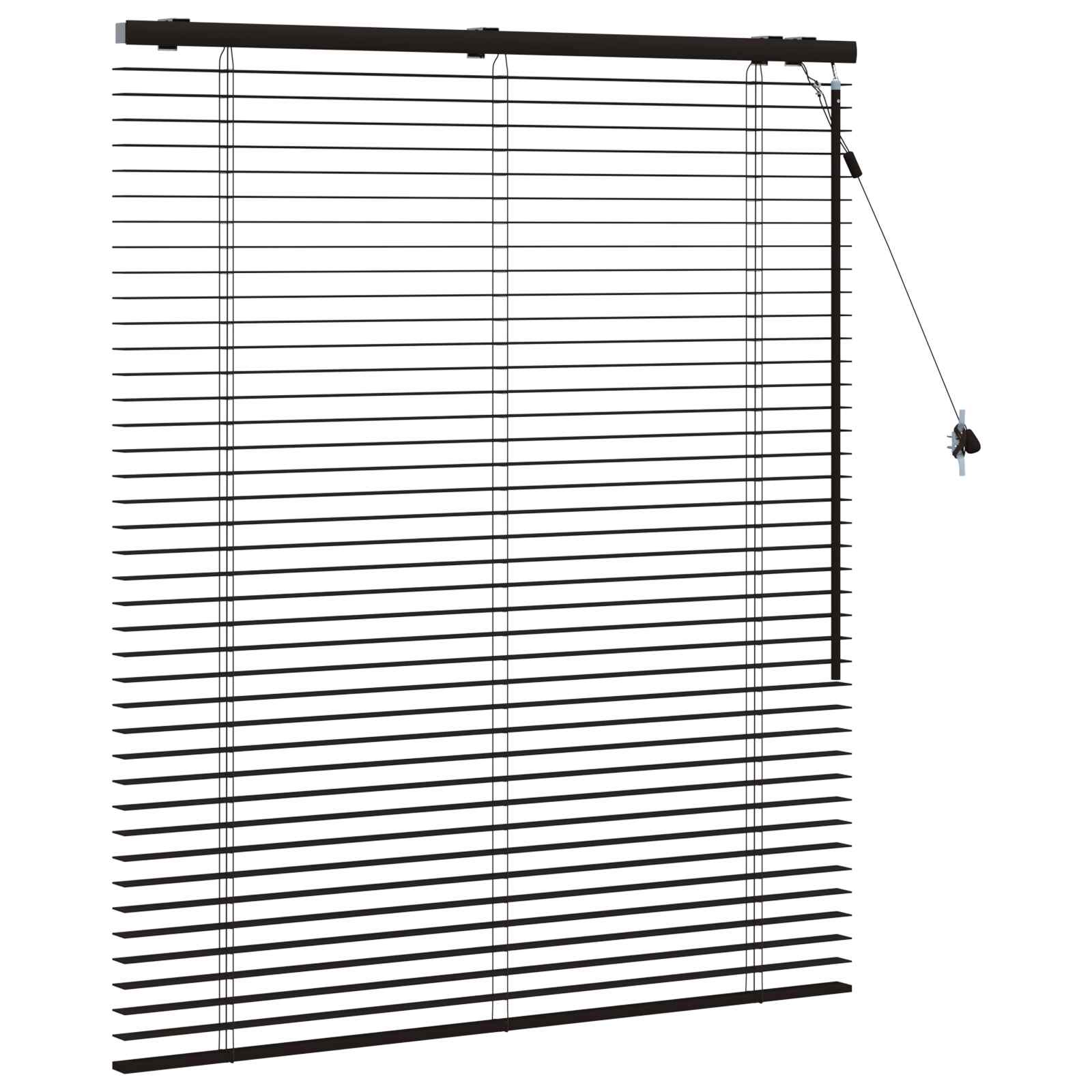 Jaloezie Donkerbruin 120 x 130 cm 35 mm Massief Paulowniahout