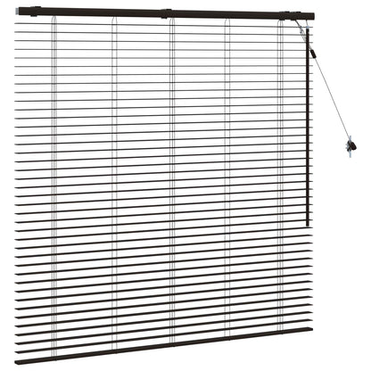 Jaloezie Donkerbruin 135 x 130 cm 35 mm Massief Paulowniahout