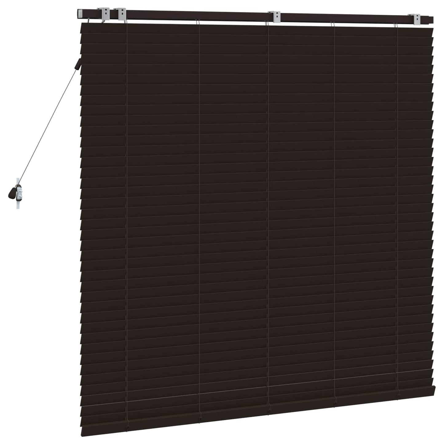 Jaloezie Donkerbruin 135 x 130 cm 35 mm Massief Paulowniahout