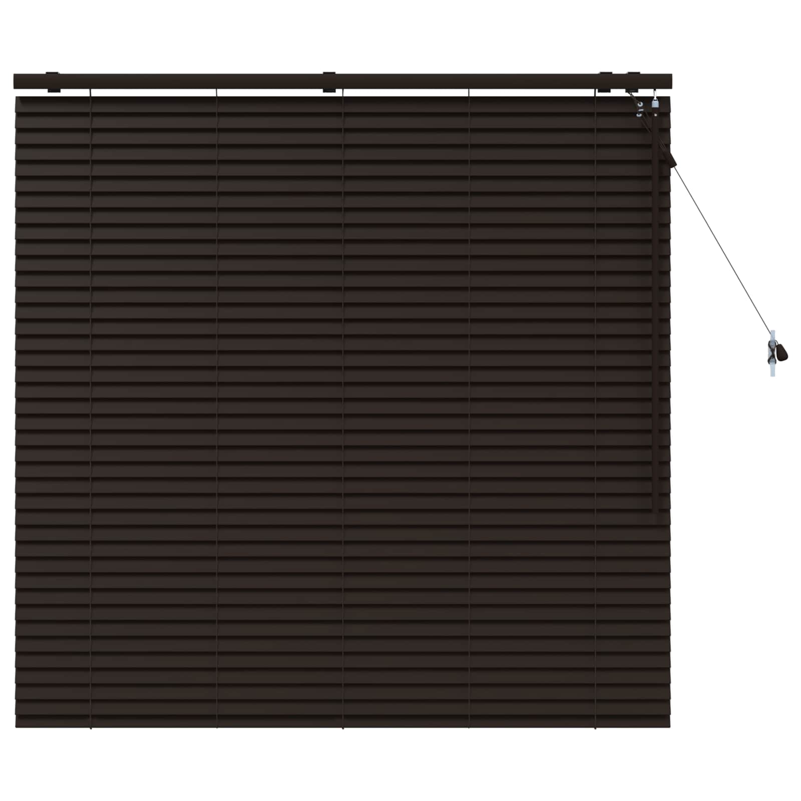 Jaloezie Donkerbruin 140 x 130 cm 35 mm Massief Paulowniahout
