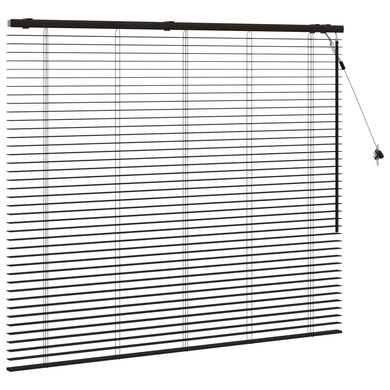 Jaloezie Donkerbruin 155 x 130 cm 35 mm Massief Paulowniahout