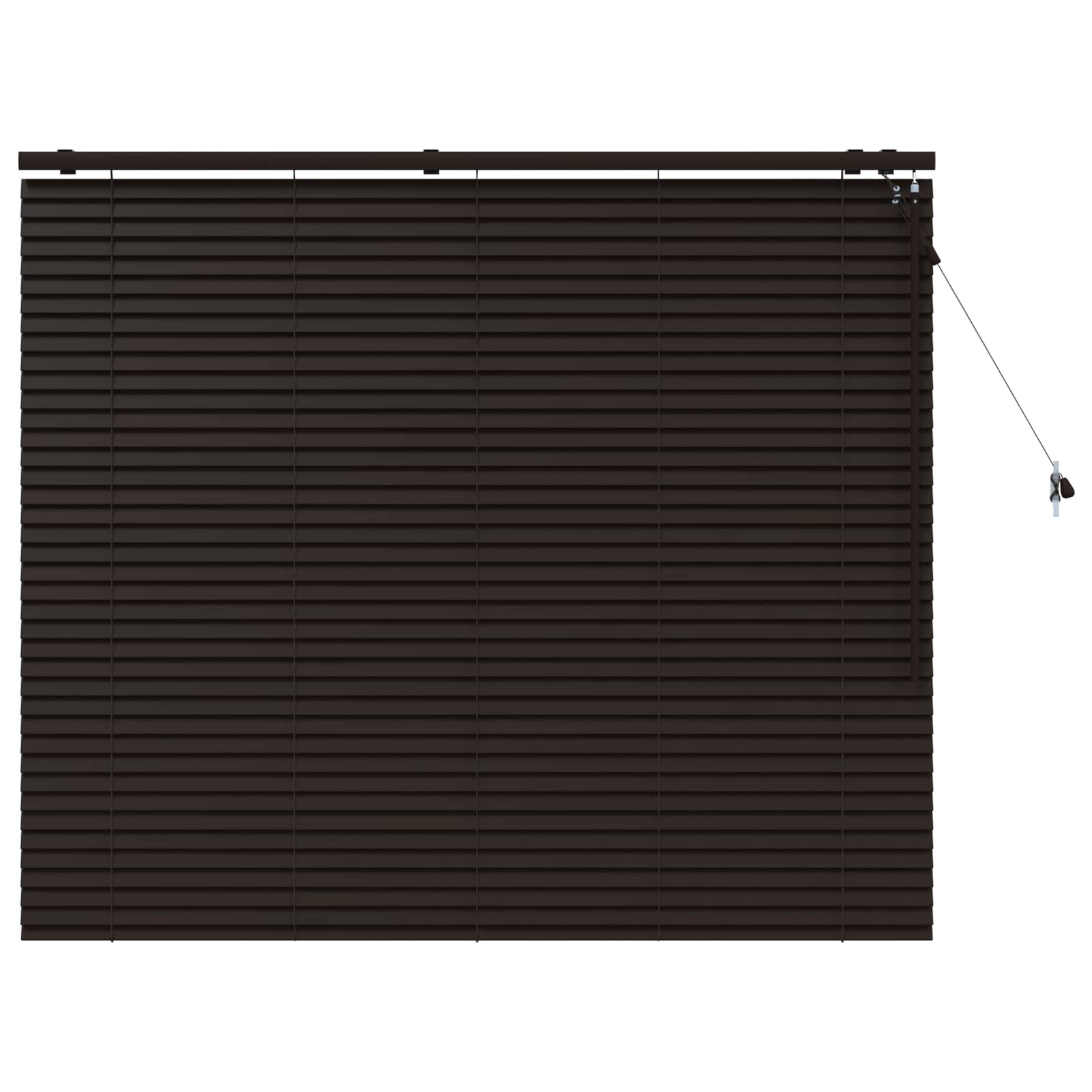 Jaloezie Donkerbruin 155 x 130 cm 35 mm Massief Paulowniahout