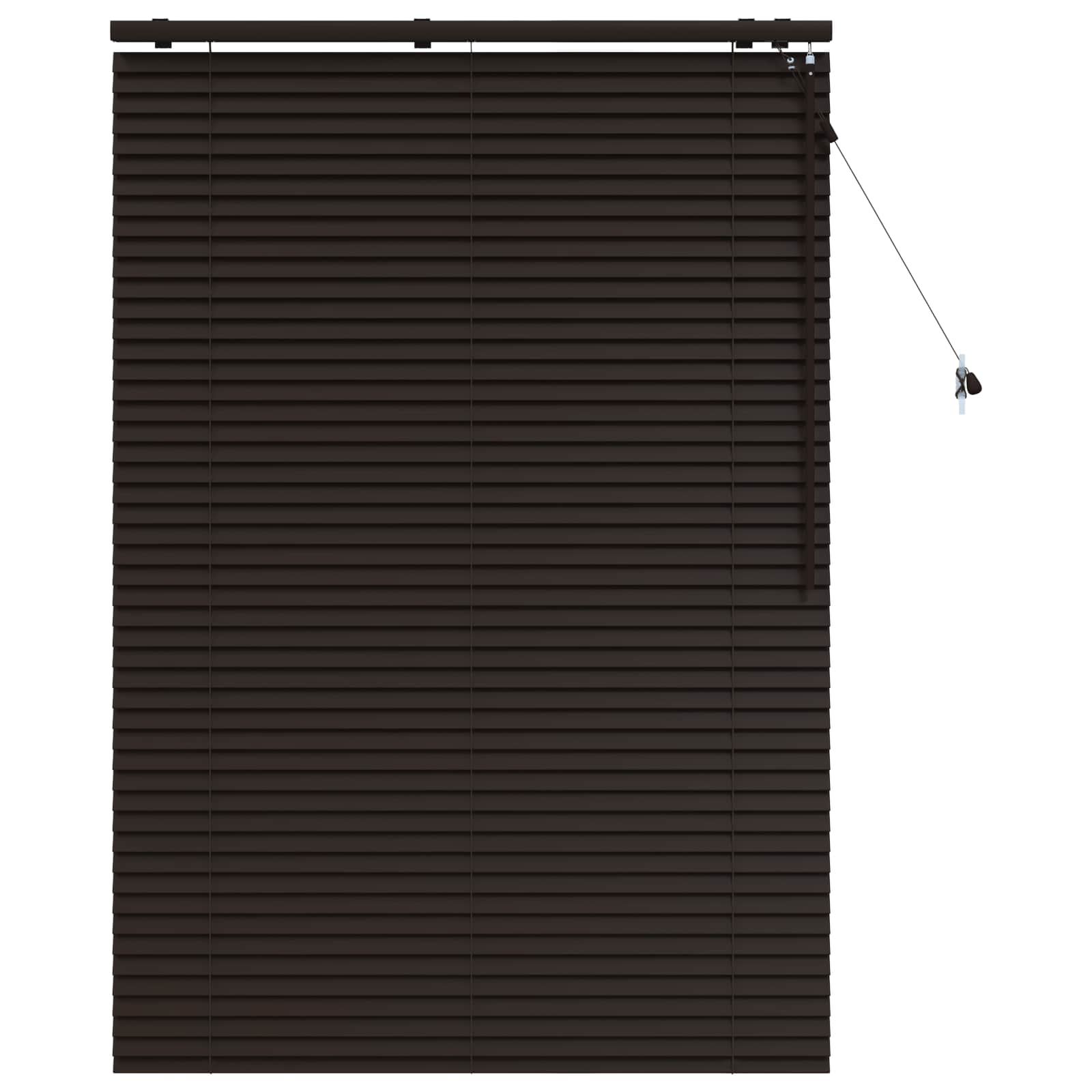 Jaloezie Donkerbruin 110 x 160 cm 35 mm Massief Paulowniahout