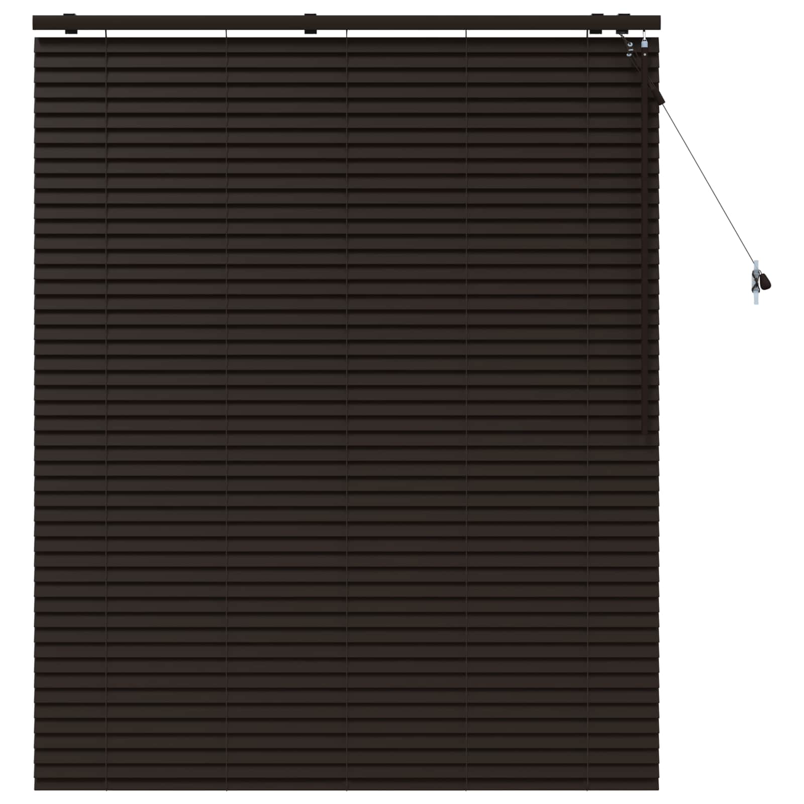 Jaloezie Donkerbruin 135 x 160 cm 35 mm Massief Paulowniahout