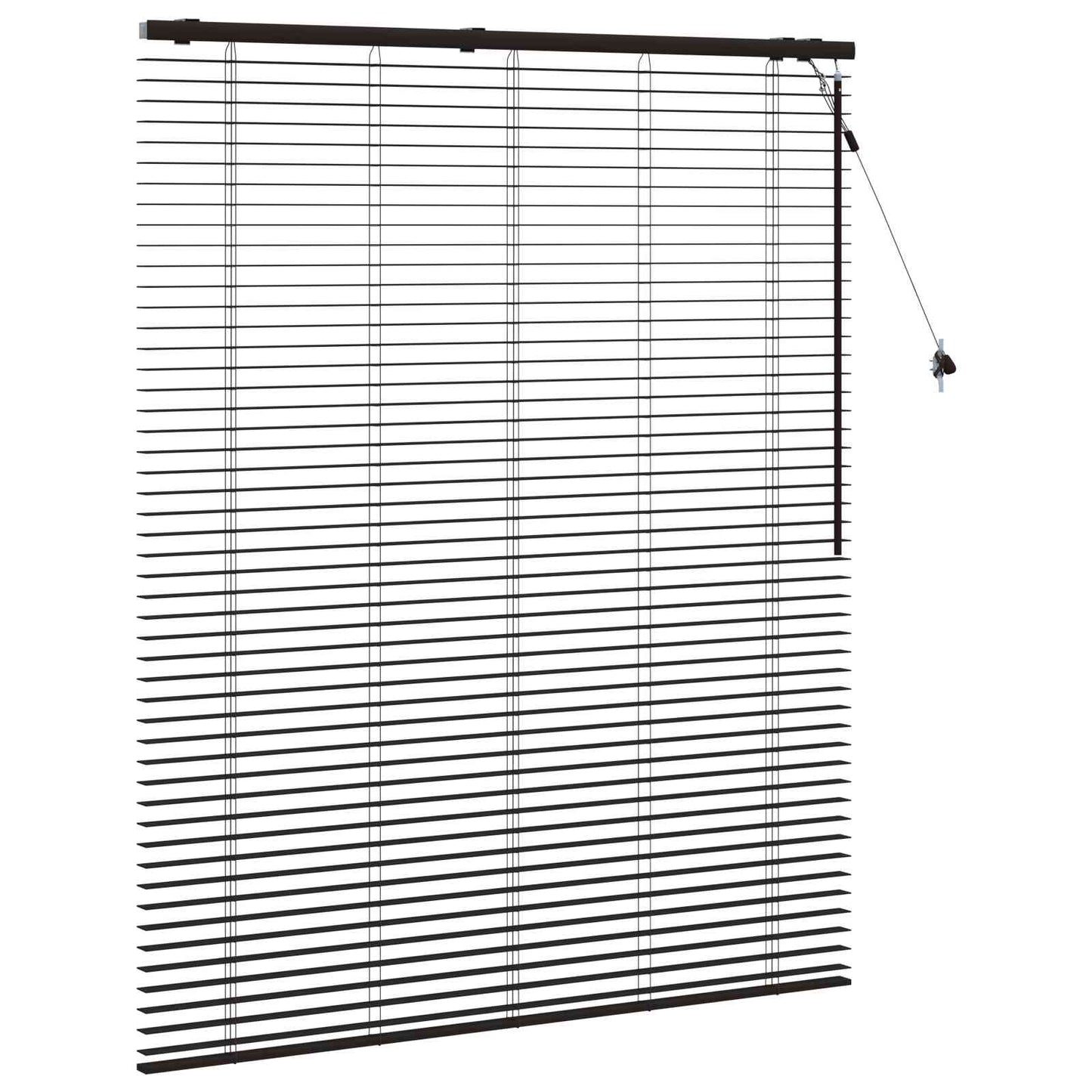 Jaloezie Donkerbruin 140 x 160 cm 35 mm Massief Paulowniahout