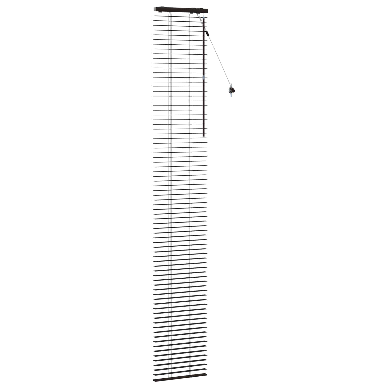 Jaloezie Donkerbruin 50 x 250 cm 35 mm Massief Paulowniahout