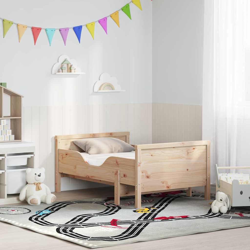 Bedframe met matras Bruin 80 x 200 cm Massief grenenhout