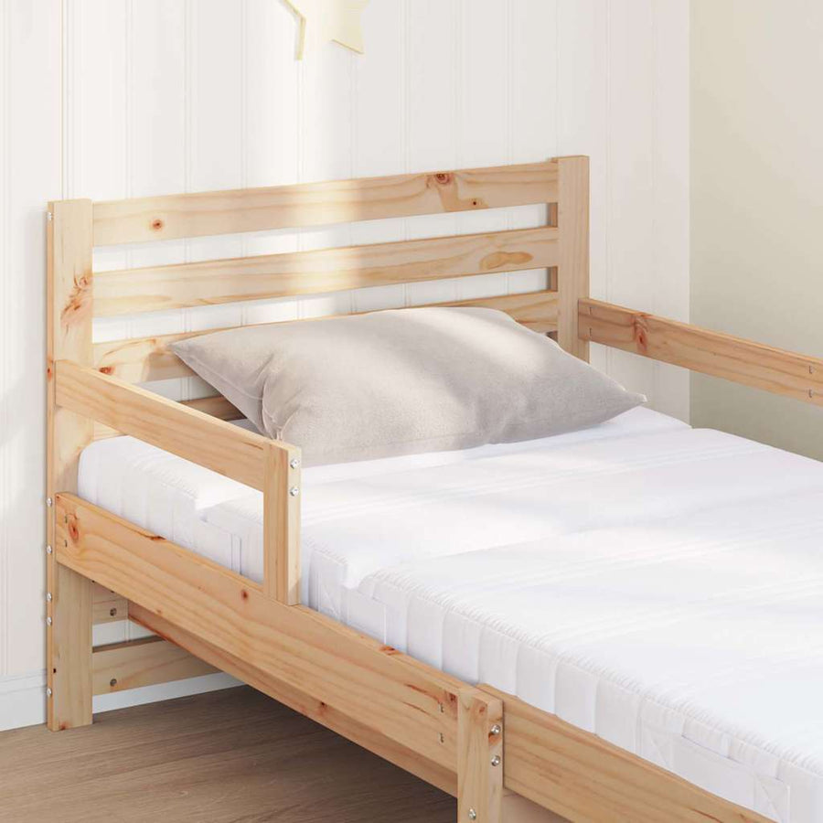 Bedframe met matras met hoofdeinde Bruin 80 x 200 cm