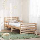 Bedframe met matras 80x200 cm massief grenenhout bruin