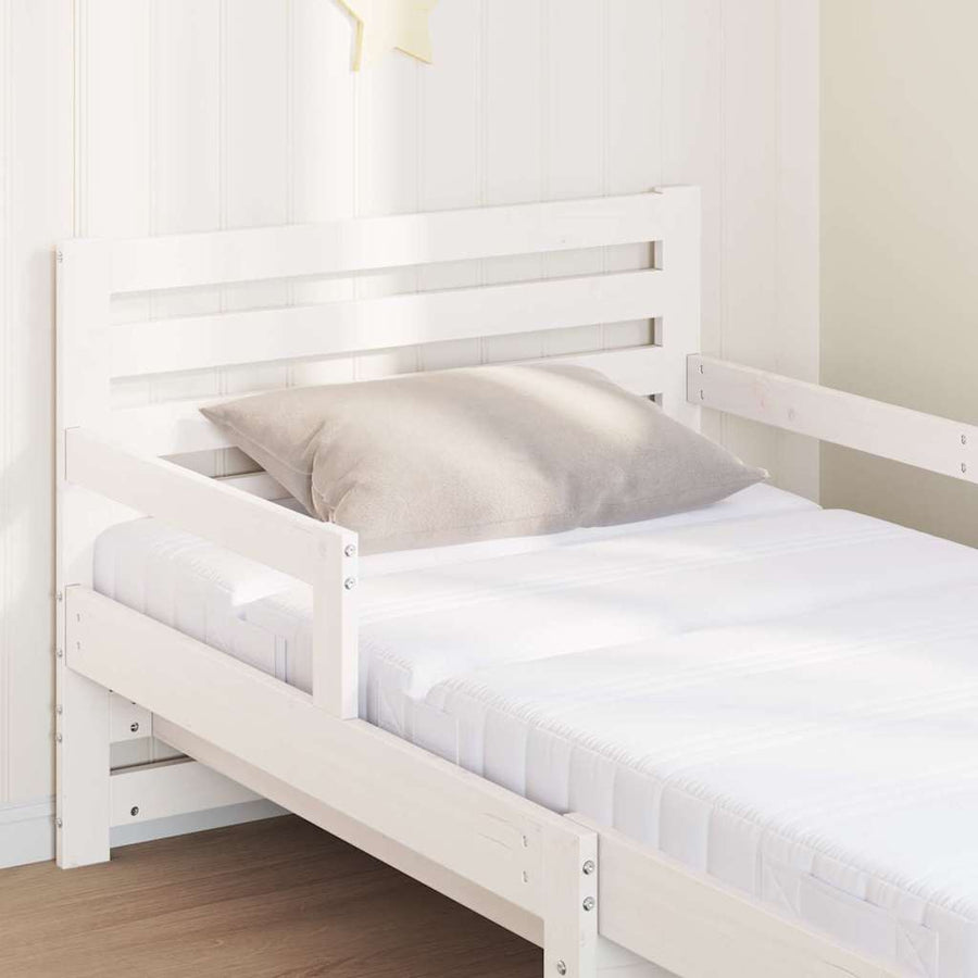Bedframe met matras met hoofdeinde Wit 80 x 200 cm