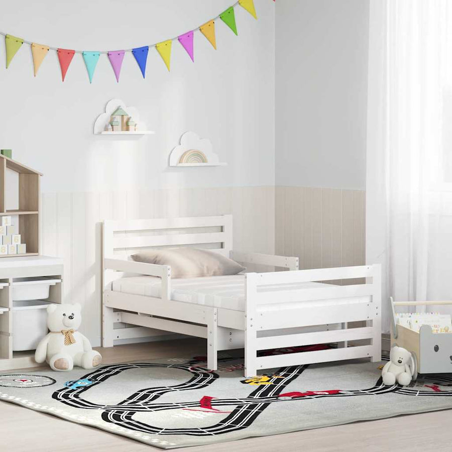 Bedframe met matras met hoofdeinde Wit 80 x 200 cm