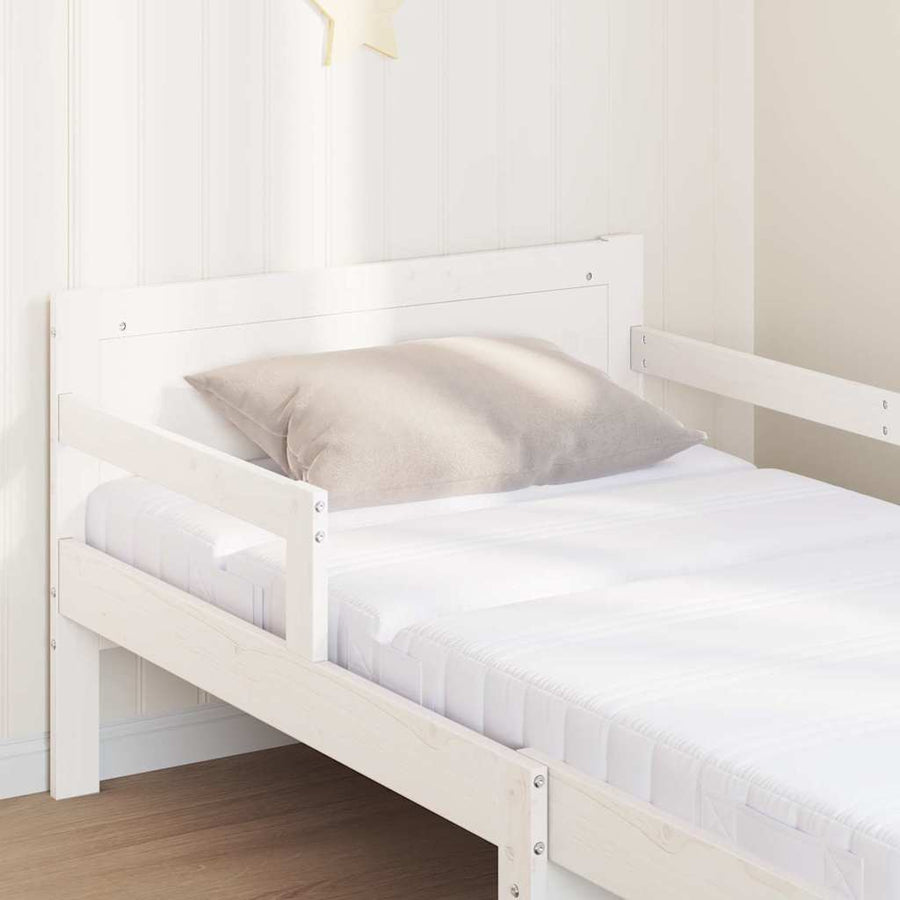 Bedframe met matras met hoofdeinde Wit 80 x 200 cm
