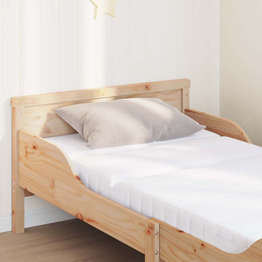 Bedframe met matras met hoofdeinde Bruin 80 x 200 cm