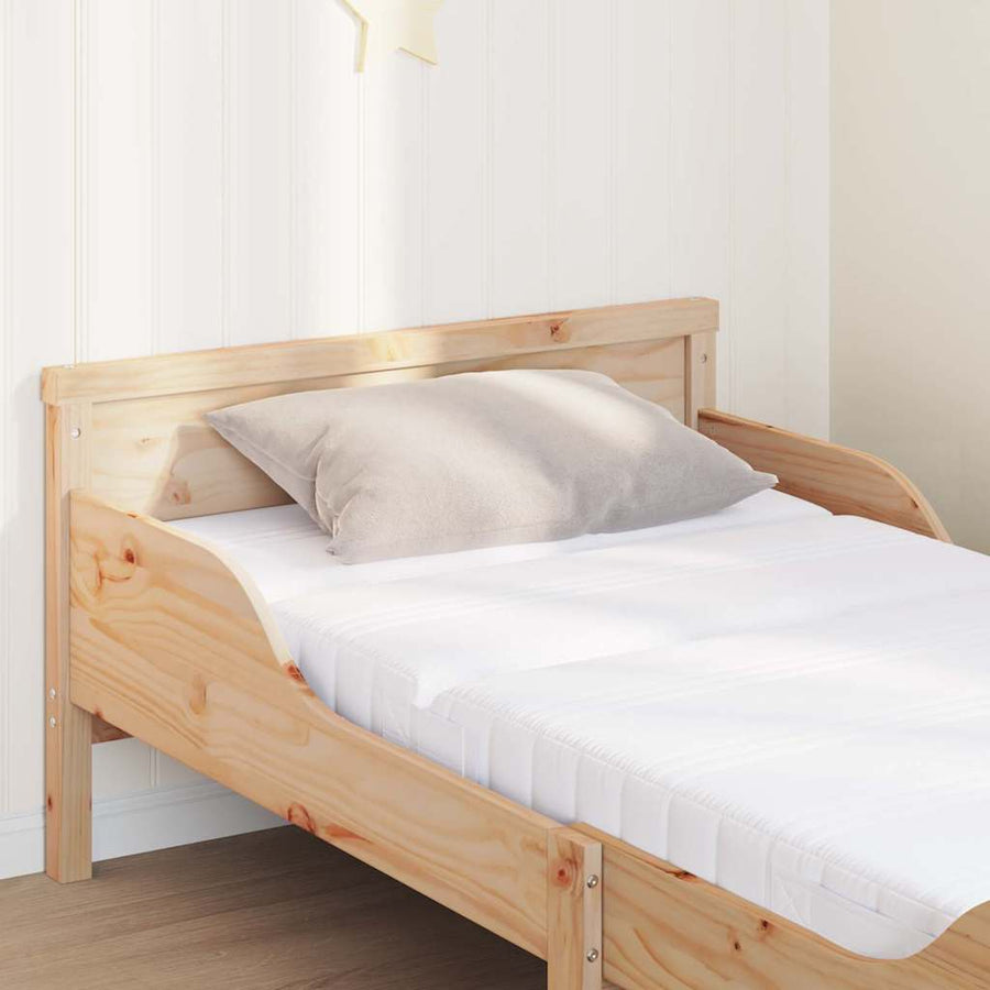 Bedframe met matras met hoofdeinde Bruin 80 x 200 cm