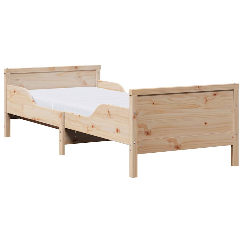 Bedframe met matras met hoofdeinde Bruin 80 x 200 cm