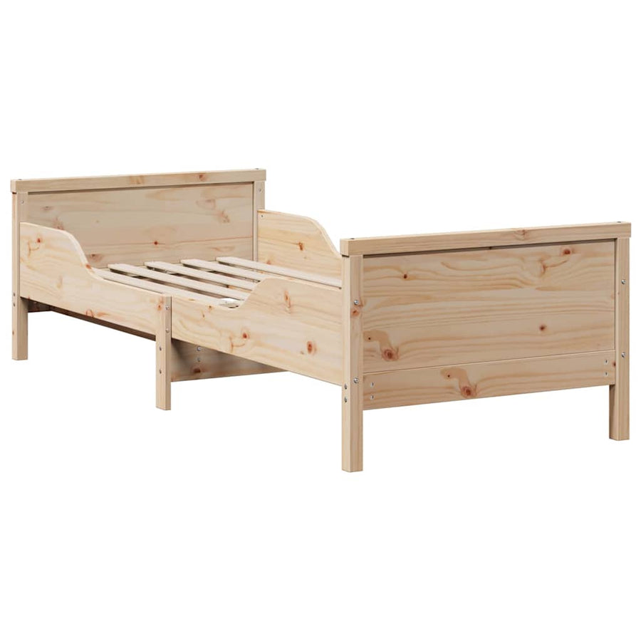 Bedframe met matras met hoofdeinde Bruin 80 x 200 cm