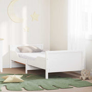 Bedframe 80x200 cm massief grenenhout wit