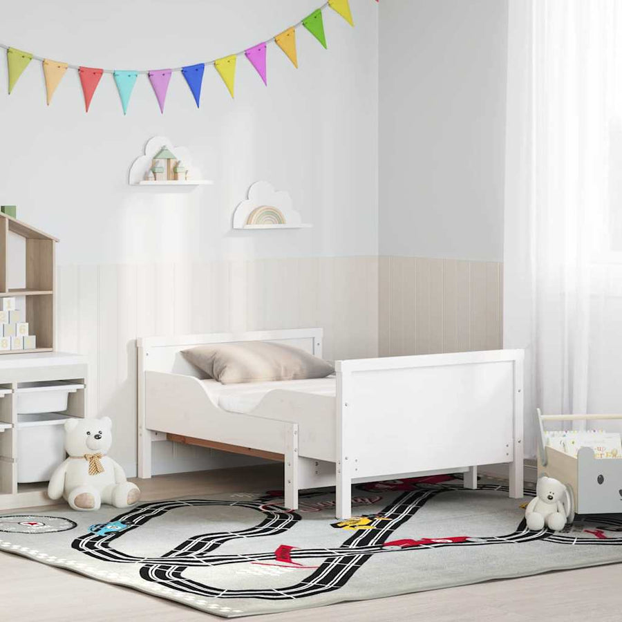 Bedframe met matras met hoofdeinde Wit 80 x 200 cm