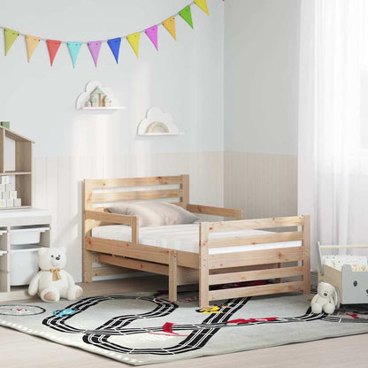Bedframe met matras met hoofdeinde Bruin 80 x 200 cm