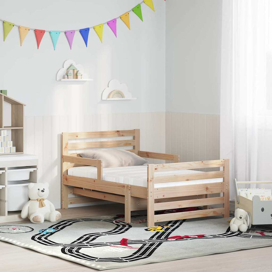 Bedframe met matras met hoofdeinde Bruin 80 x 200 cm